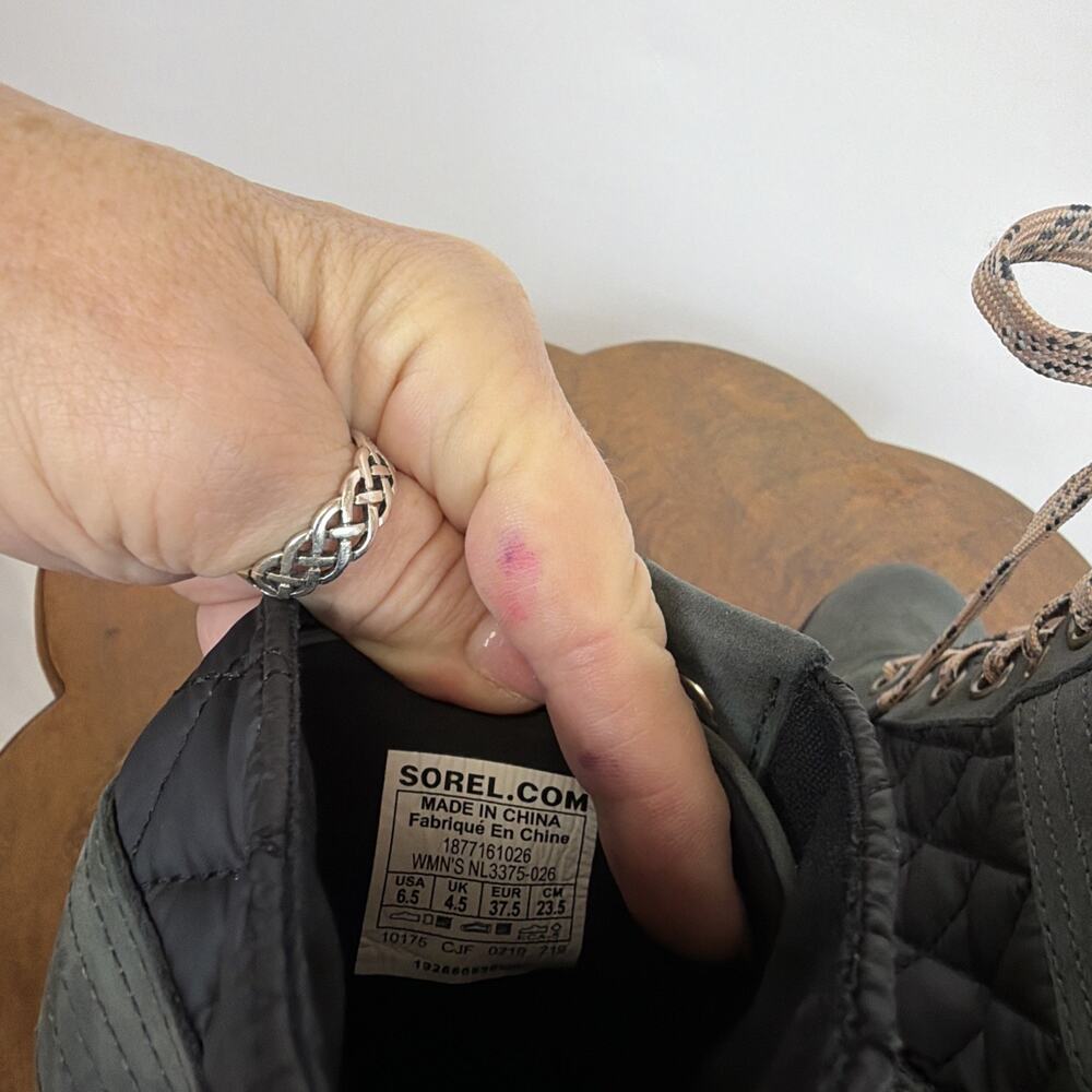 New, No Box Sorel Lexie Wedge Boot Dark Slate Womens Bootie Size 7 - Picture 7 of 7